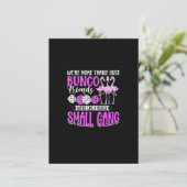 Bunco Game Flamingo Design for a Bunco Babe Kaart (Staand voorkant)