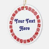 Bunco Game Night Gift Keramisch Ornament (Links)