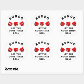 Bunco Game Night Ronde Sticker (Vel)