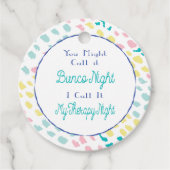 Bunco Game Prijs Grappig Bedankjes Labels (Voorkant)