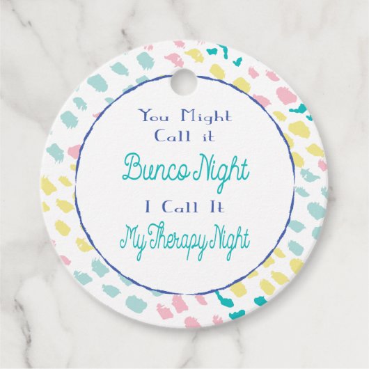 Bunco Game Prijs Grappig Bedankjes Labels (Voorkant)