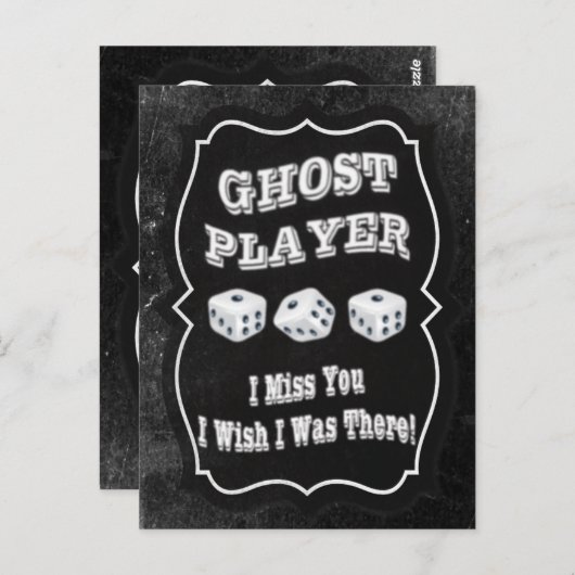 Bunco Ghost Player Briefkaart (Voorkant / Achterkant)