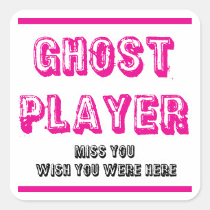 Bunco Ghost-speler Vierkante Sticker