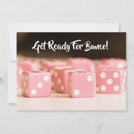 Bunco Girls Night Out Pink Dice Kaart (Voorkant)