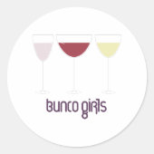 Bunco Girls Ronde Sticker (Voorkant)