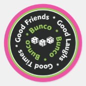 bunco goeie vrienden ronde sticker (Voorkant)