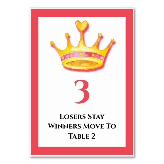 Bunco Gold Crown Tabel 3 van 5 Kaart (Achterkant)