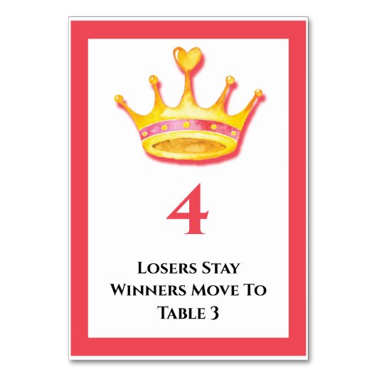 Bunco Gold Crown Tabel 4 van 5 Kaart (Voorkant)