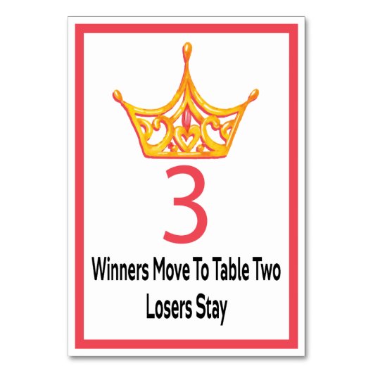 Bunco Gold Crown Table Kaart #3 (Voorkant)