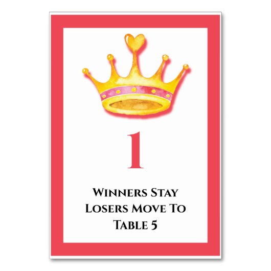 Bunco Gold Crown Table van 5 Kaart (Achterkant)