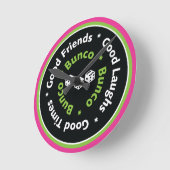 Bunco Good Friends, Good Laughs, Good Times Clock Ronde Klok (Hoek)
