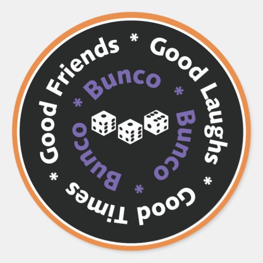Bunco Good Friends - Paars Ronde Sticker (Voorkant)