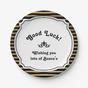 Bunco Good Luck Bord Black Gold Stripes