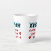 Bunco Good Times Friendship Dice Retro Latte Mok (Voorkant)