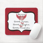 Bunco - Good Times, Laughs, Friends - Retro Heart Muismat (Met muis)