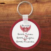 Bunco - Good Times, Laughs, Friends - Retro Heart Sleutelhanger (Voorkant)