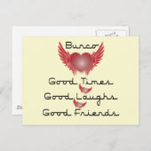 bunco good times met hart en vleugels briefkaart (Voorkant / Achterkant)