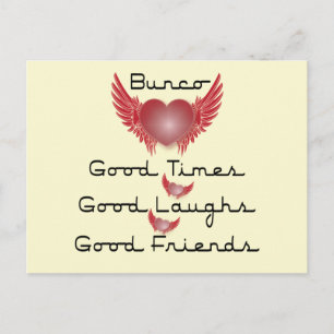 bunco good times met hart en vleugels briefkaart