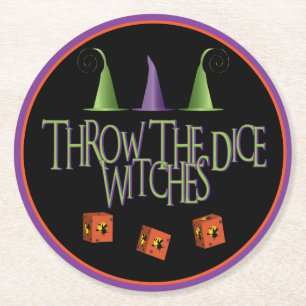 Bunco gooi de dobbelstenen ronde kartonnen onderzetter