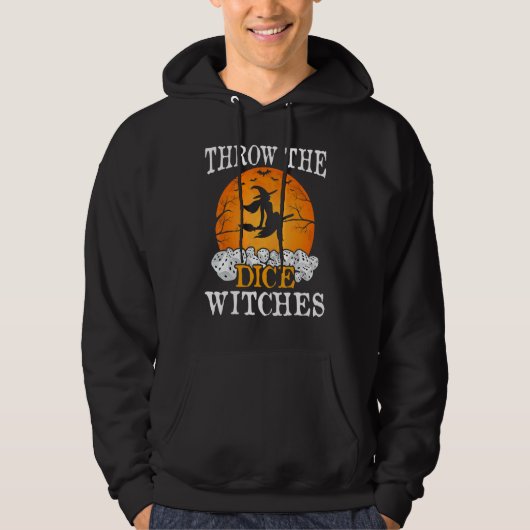 Bunco gooit de Dice Witches Bunco Game Halloween Hoodie (Voorkant)