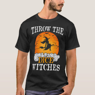Bunco gooit de Dice Witches Bunco Game Halloween T-shirt