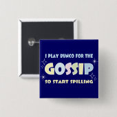 Bunco Gossip Vierkante Button 5,1 Cm (Voorkant /achterkant)