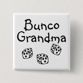 Bunco Grandma Vierkante Button 5,1 Cm (Voorkant)