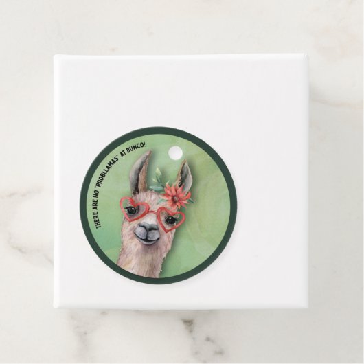 Bunco Grappige Lllama Kerstcadeau Bedankjes Labels (In situ)