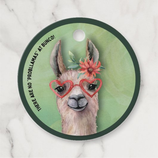 Bunco Grappige Lllama Kerstcadeau Bedankjes Labels (Voorkant)
