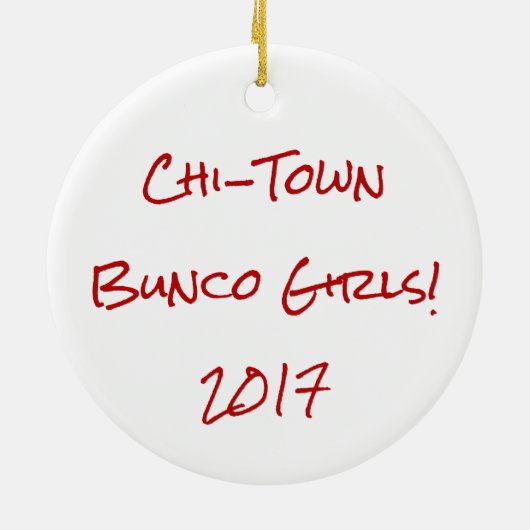 Bunco Group Funny Ornament (Achterkant)