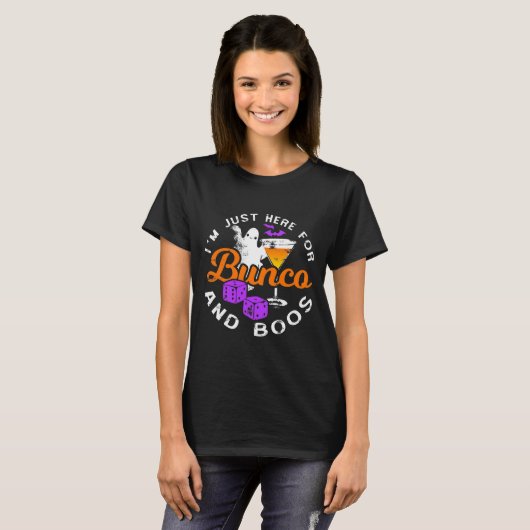 Bunco Halloween Drink Funny Bunco T-shirt (Voorkant volledig)