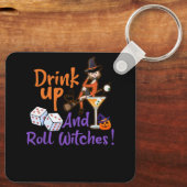 Bunco Halloween Drink Omhoog en Roll Witches Dice Sleutelhanger (Achterkant)