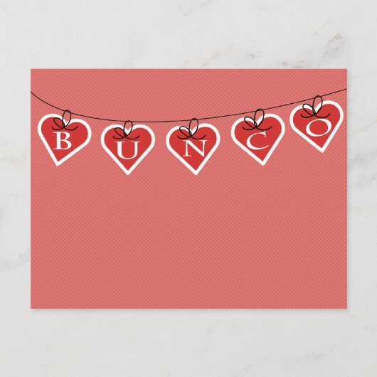Bunco Heart Banner Briefkaart (Voorkant)