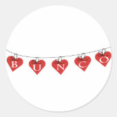 Bunco Heart Banner Ronde Sticker (Voorkant)