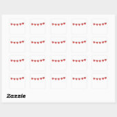 Bunco Heart Banner Vierkante Sticker (Vel)