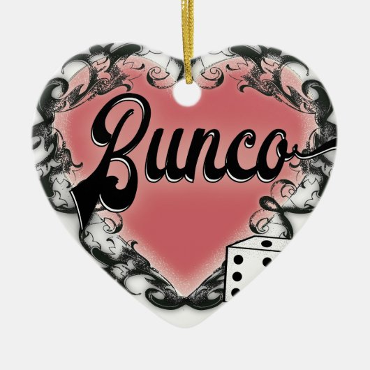 Bunco Heart tattoo Holiday ornament (Voorkant)