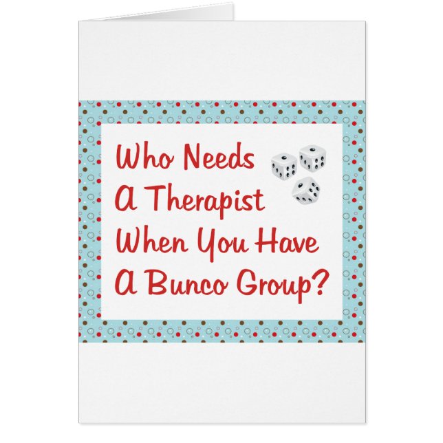 bunco heeft een therapeut nodig (Voorkant)