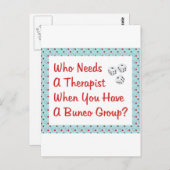 bunco heeft een therapeut nodig briefkaart (Voorkant / Achterkant)