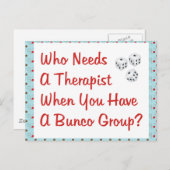 bunco heeft een therapeut nodig briefkaart (Voorkant / Achterkant)