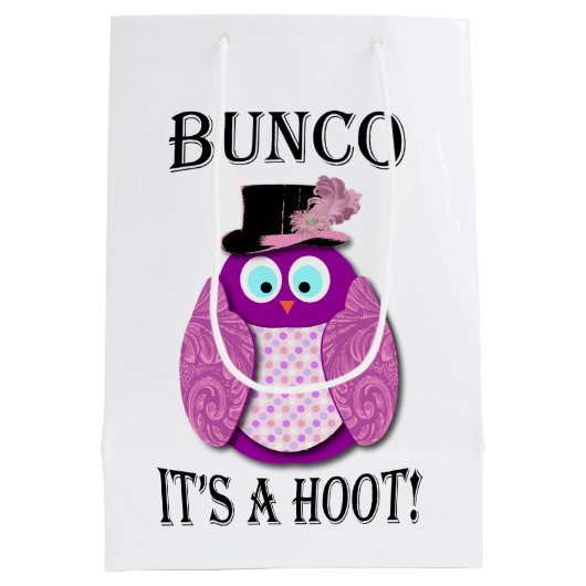 Bunco Het is een Hoot Medium Cadeauzakje (Achterkant)