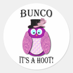 Bunco - Het is een Hoot" Ronde Sticker