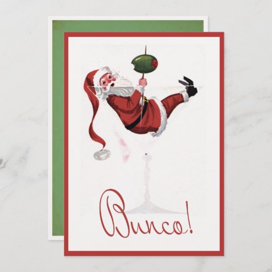 Bunco Holiday Kaart (Voorkant / Achterkant)