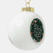 Bunco Holiday Kerstmis Floral Wreath Keramische Bal Ornament (Links)