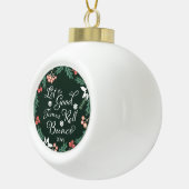 Bunco Holiday Kerstmis Floral Wreath Keramische Bal Ornament (Rechts)