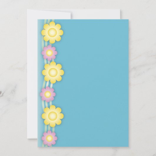 Bunco Invite Colorful bloemen Kaart (Achterkant)