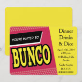 Bunco Invite Kaart (Voorkant / Achterkant)