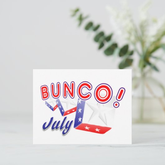 bunco july briefkaart (Staand voorkant)