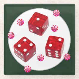 Bunco-kerstdecor Glazen Onderzetter