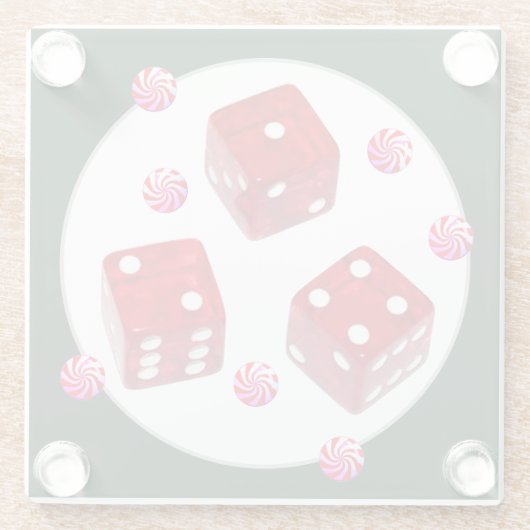 Bunco-kerstdecor Glazen Onderzetter (Achterkant)