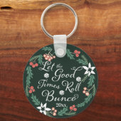 Bunco-kerstfeestdag met ijsbloemen sleutelhanger (Voorkant)